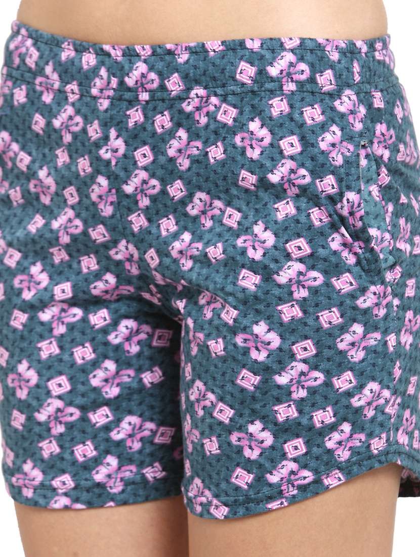 women multi colored cotton regular short - 20501628 - Standard Image - 4