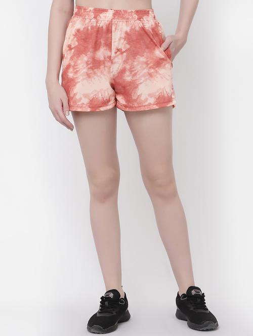 women orange polyester skorts short - 20501634 -  Standard Image - 0