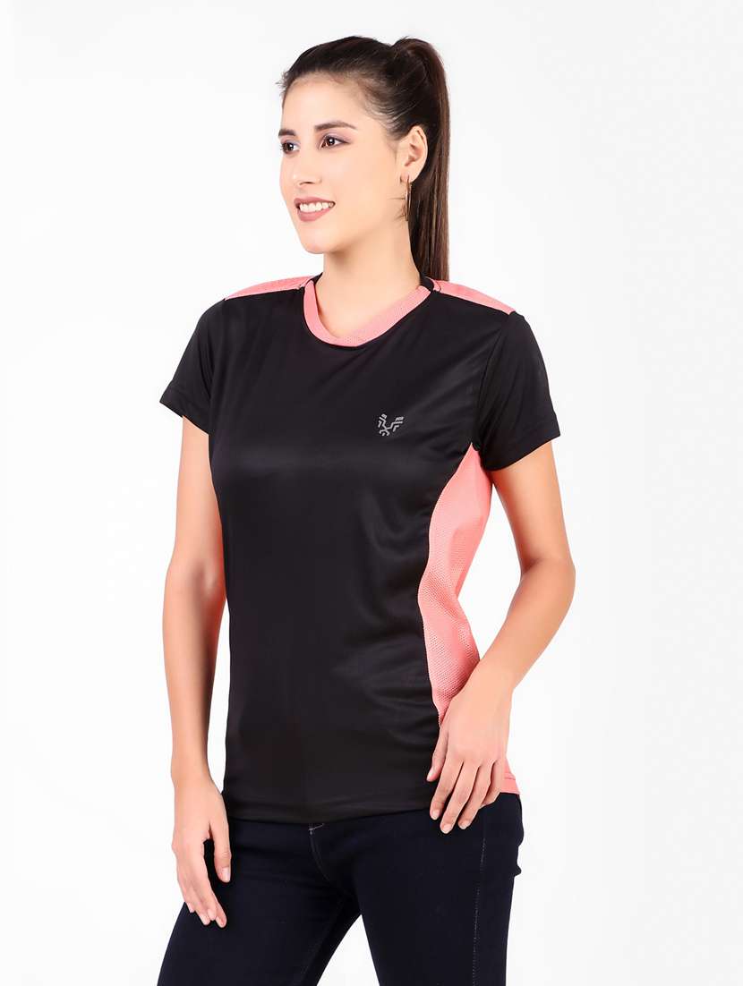 women's color block crew neck t-shirt - 20501755 - Standard Image - 1