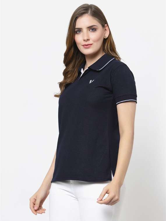 women's plain polo neck t-shirt - 20501782 -  Standard Image - 1