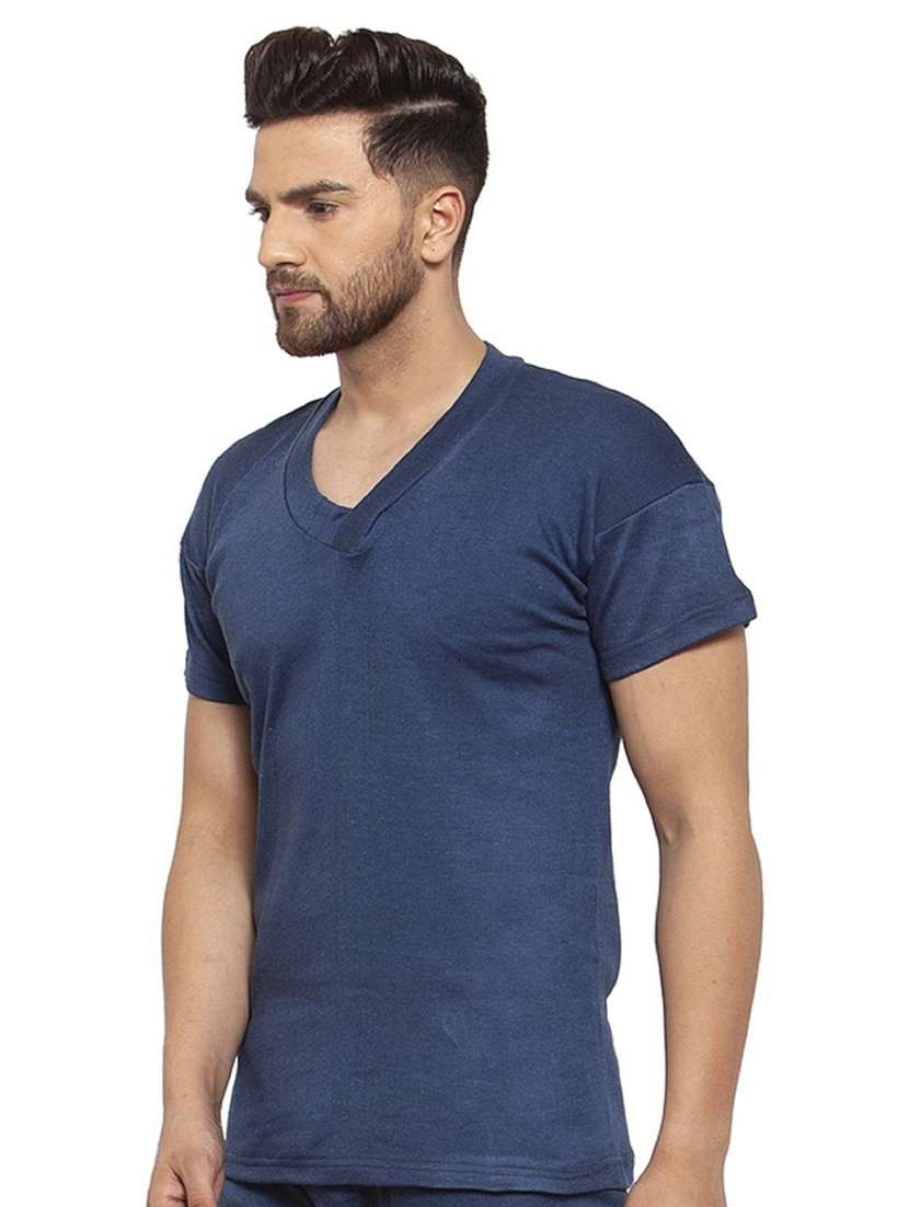 blue cotton thermal top - 20501903 -  Standard Image - 1