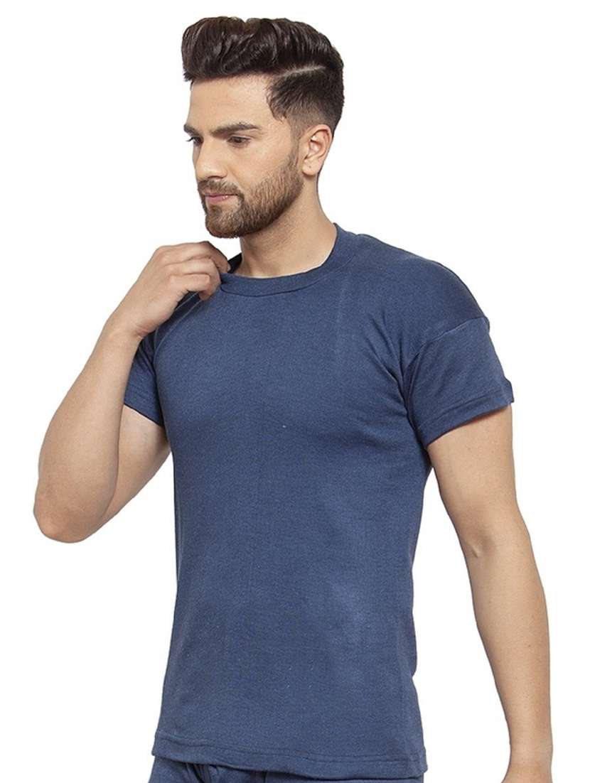 blue cotton thermal top - 20501908 -  Standard Image - 1