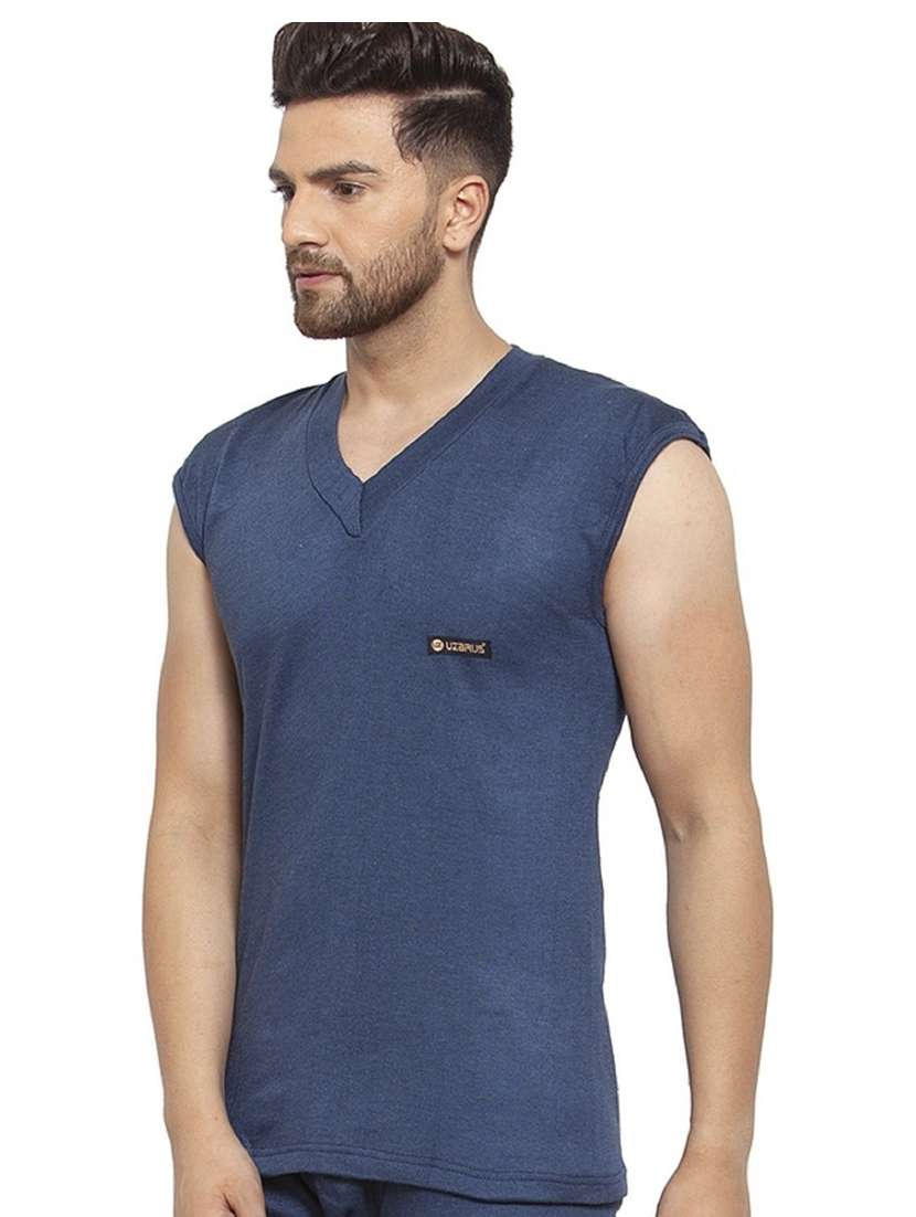 blue cotton thermal top - 20501922 -  Standard Image - 1