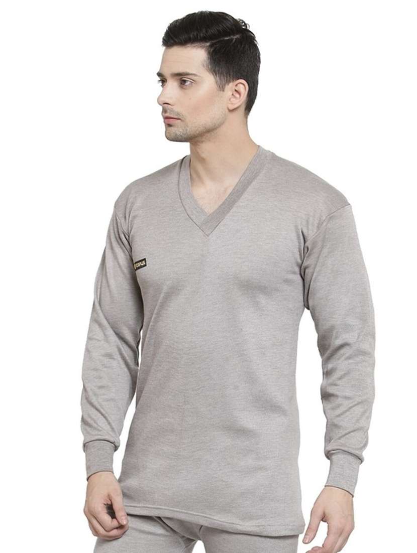 men full sleeve thermal top - 20501980 - Standard Image - 1