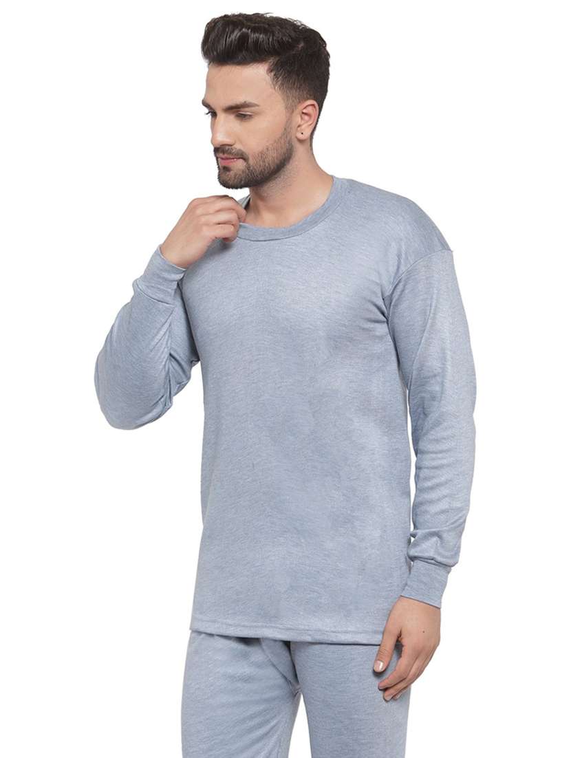 men full sleeve thermal top - 20501986 -  Standard Image - 1