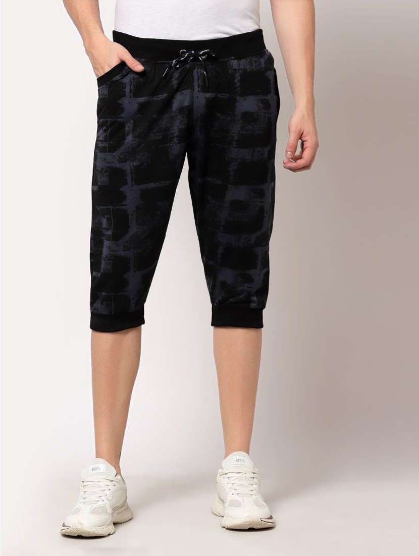 men mid rise cotton three- fourth