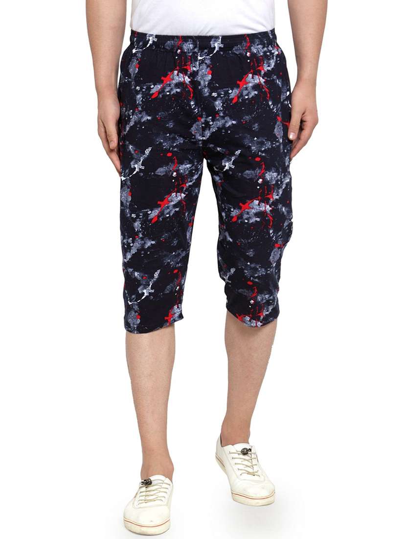 men mid rise cotton three- fourth