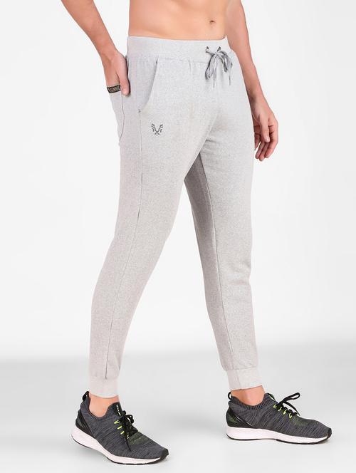 men optic white cotton blend joggers - 20502171 - Standard Image - 0