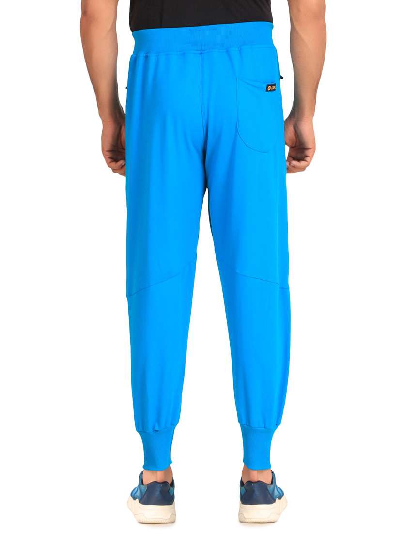 men light blue cotton blend joggers - 20502218 -  Standard Image - 1