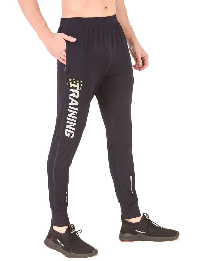 men black placement printed mid rise jogger - 20502222 -  Standard Image - 1