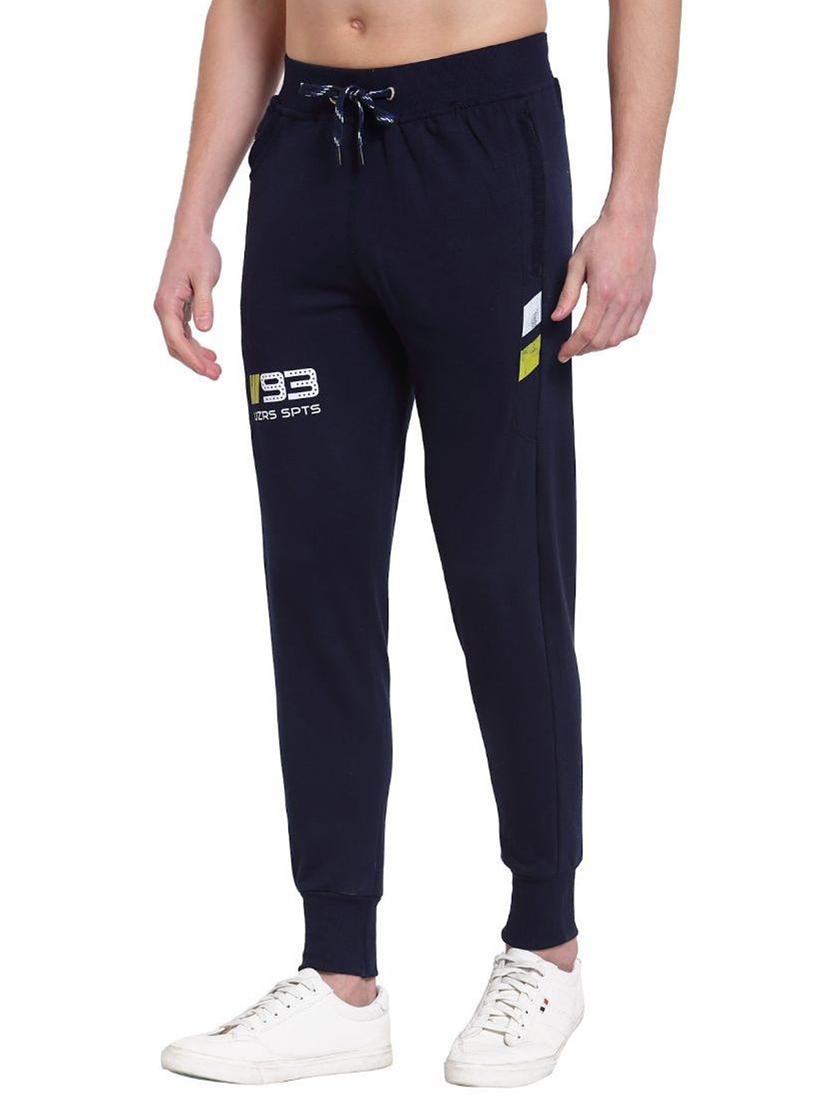 navy blue cotton joggers track pant - 20502265 -  Standard Image - 1