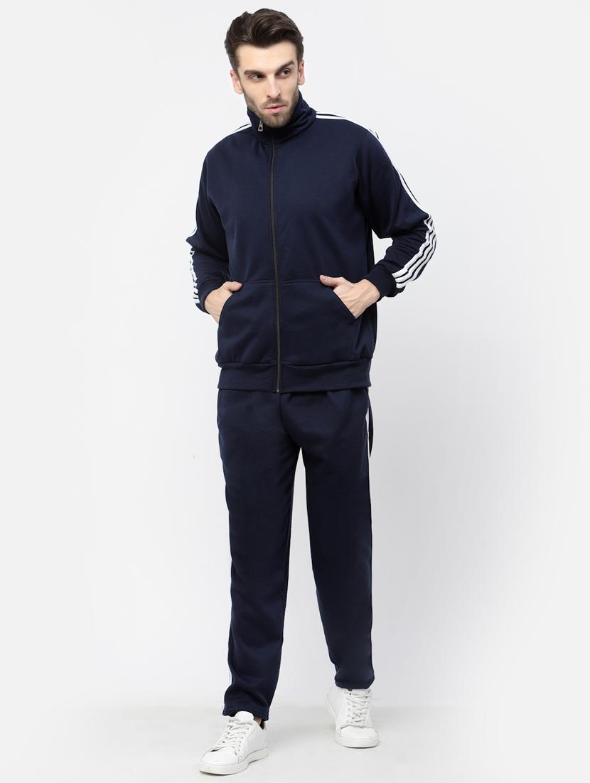 men side striped full length track suit