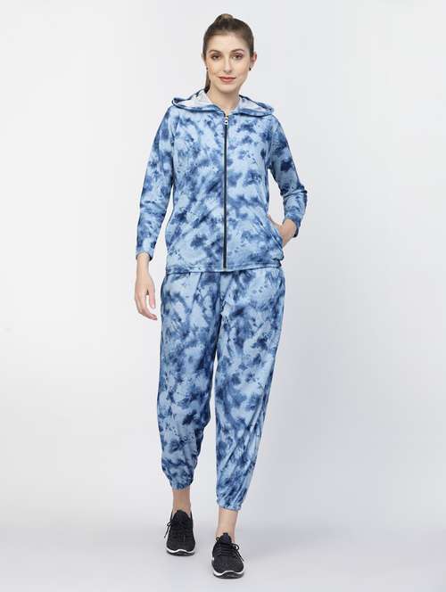 women blue polyester jacket and trouser co-ord set - 20502496 -  Standard Image - 0