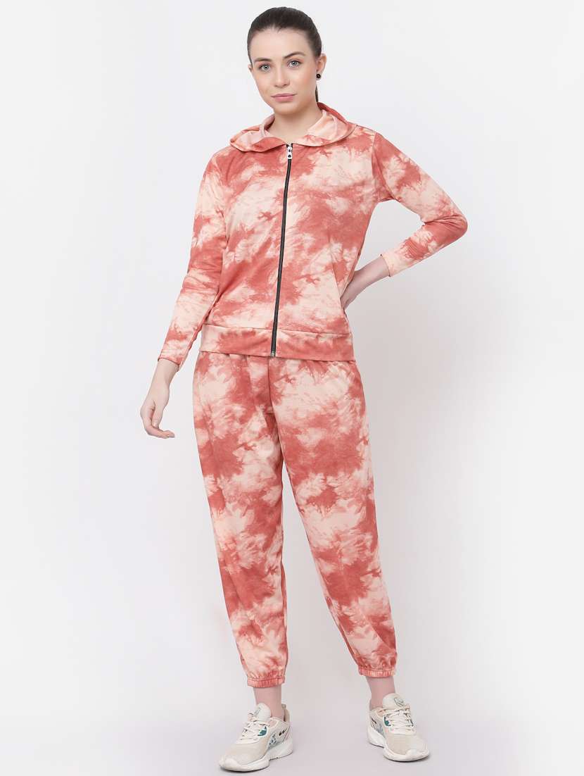 women peach jacket and trouser co-ord set 