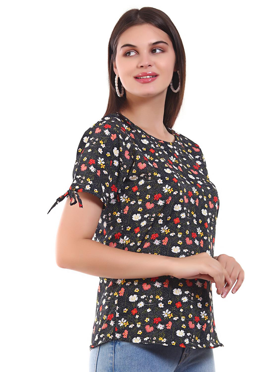 women multi color crepe regular top - 20504116 - Standard Image - 1