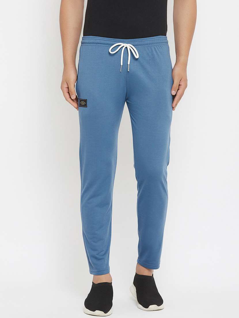 men solid cotton track pant - 20506423 - Zoom Image - 0