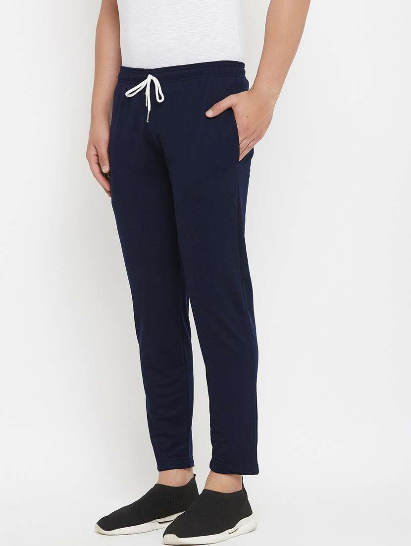 men solid cotton track pant - 20506424 -  Standard Image - 1