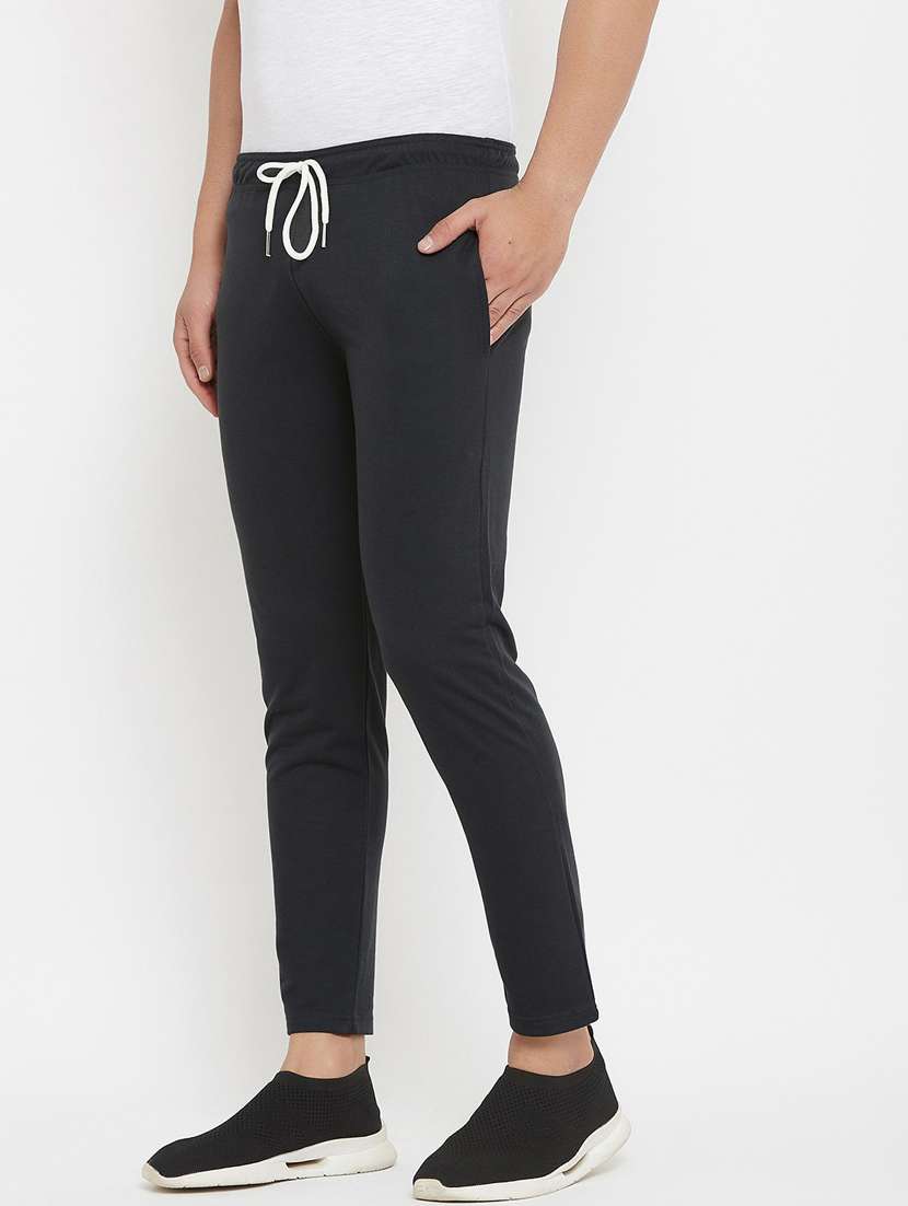 men solid cotton track pant - 20506425 -  Standard Image - 1