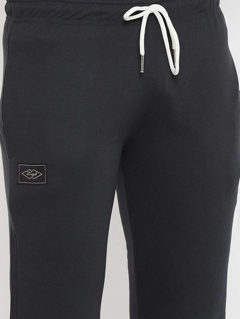 men solid cotton track pant - 20506425 - Standard Image - 4