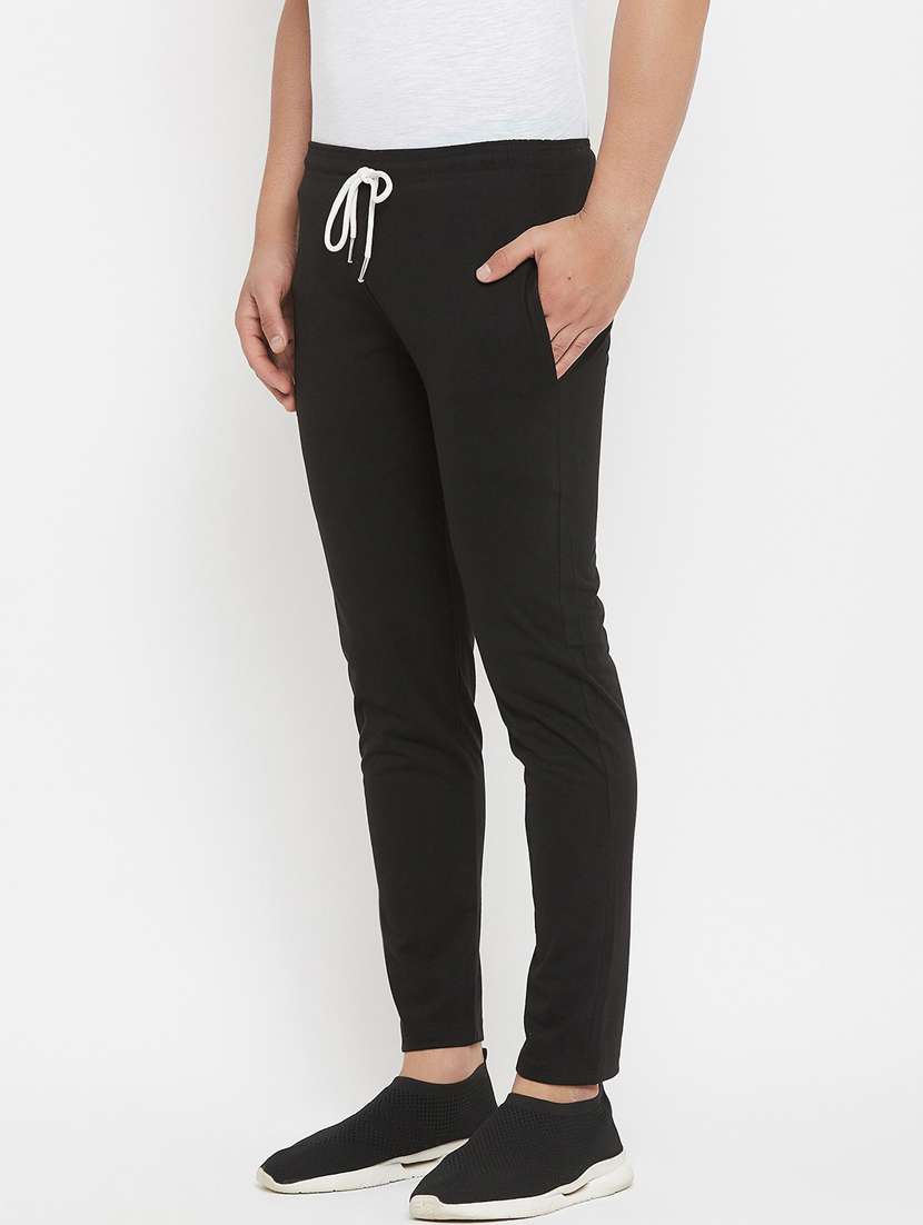 men solid cotton track pant - 20506426 -  Standard Image - 1