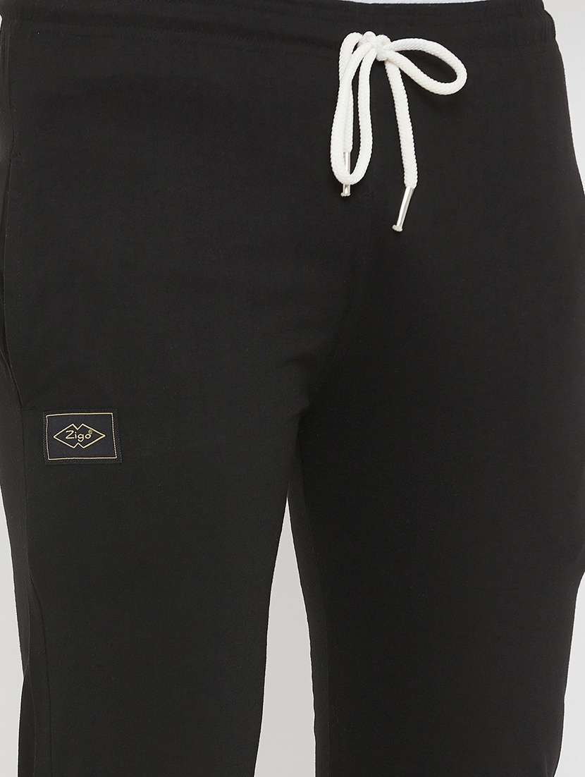 men solid cotton track pant - 20506426 -  Standard Image - 4