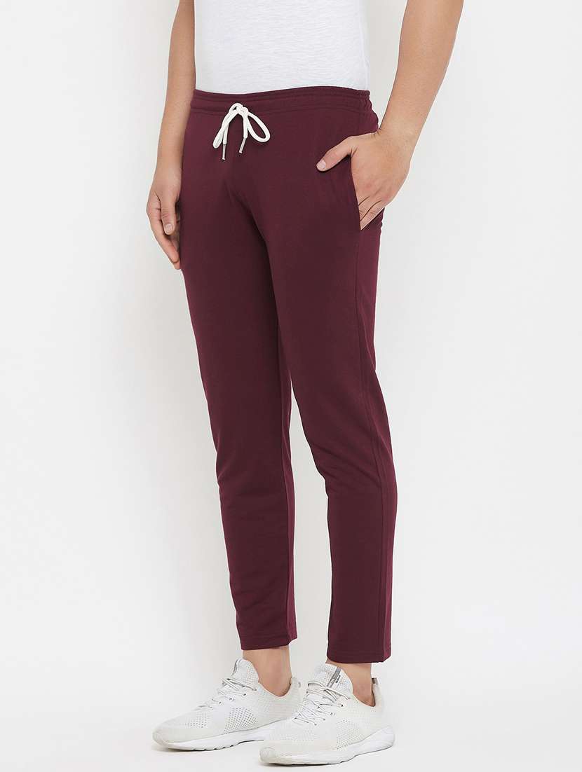 men solid cotton track pant - 20506427 -  Standard Image - 1