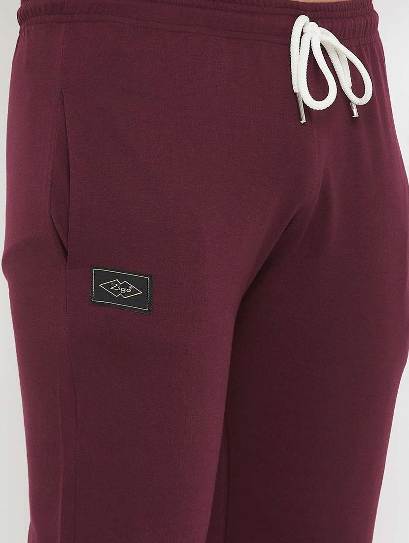 men solid cotton track pant - 20506427 - Standard Image - 4