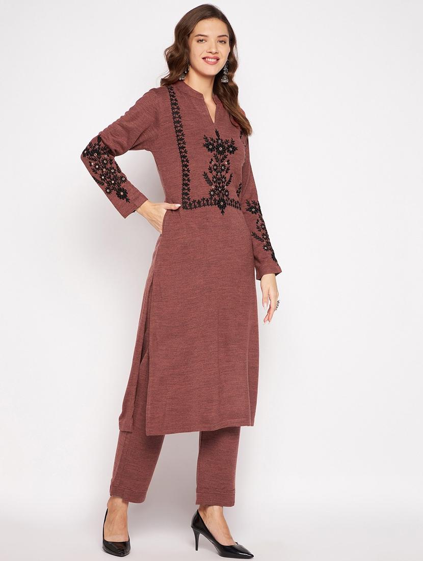 embroidered kurta pant set - 20506707 - Standard Image - 1