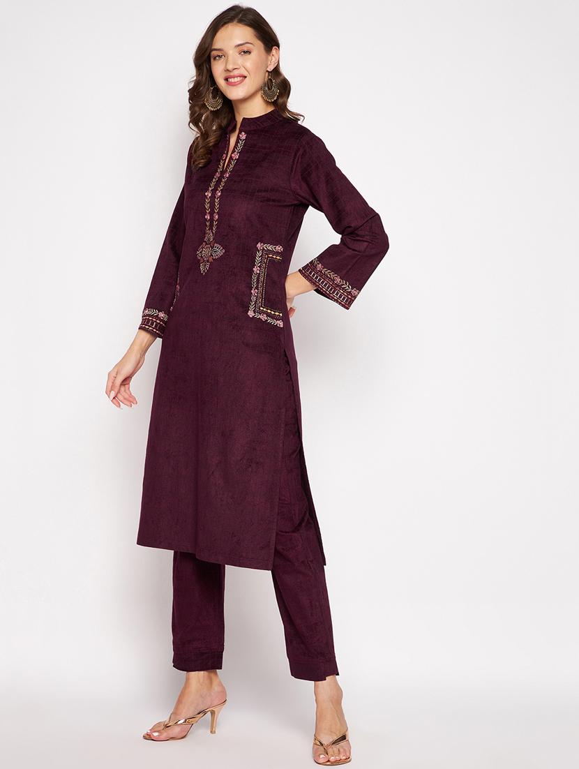 embroidered kurta pant set  - 20506730 -  Standard Image - 1