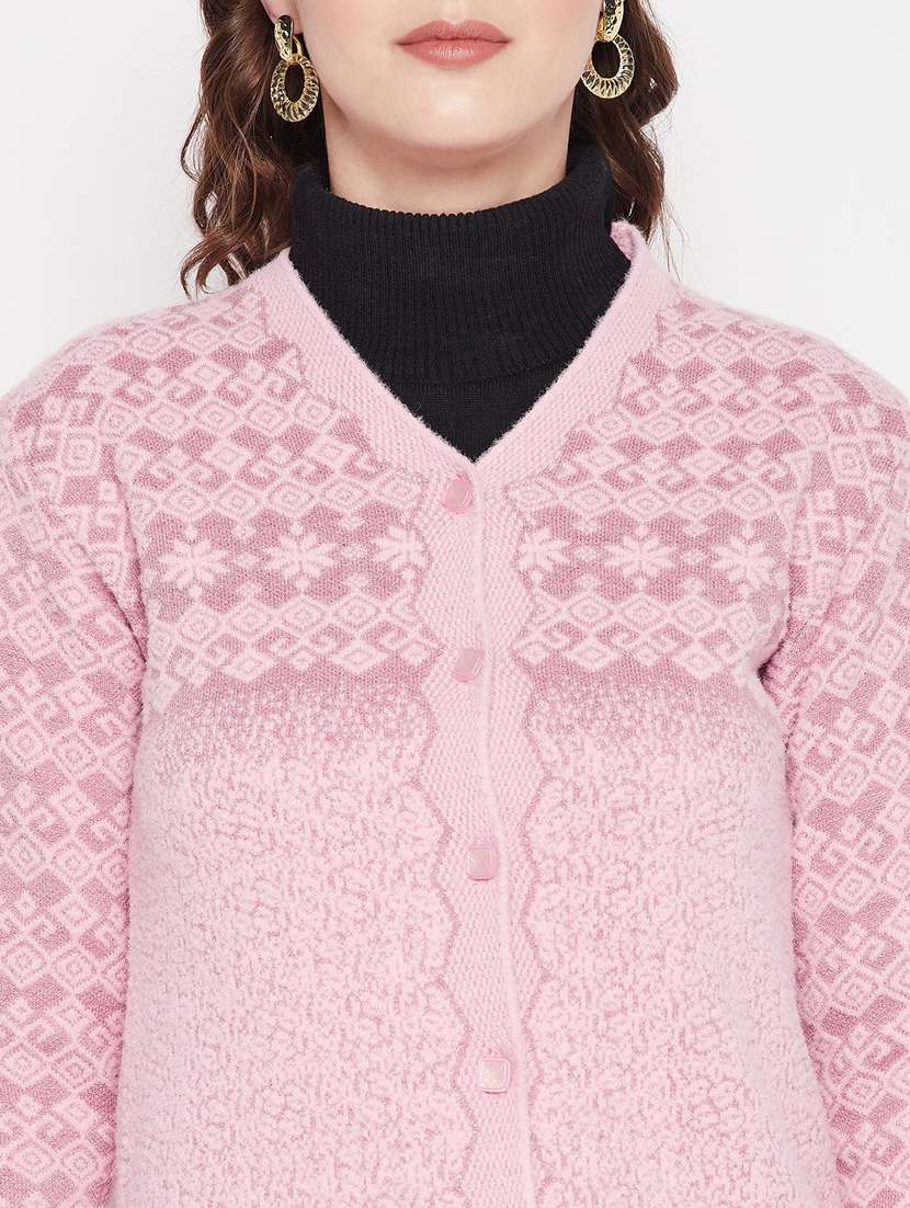 women rosewater wool blend cardigan - 20506885 - Standard Image - 4