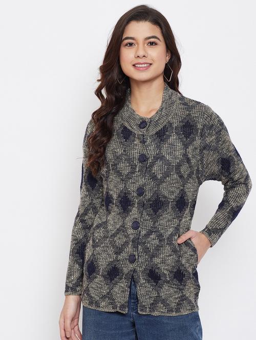 women multi colored wool blend cardigan - 20506904 -  Standard Image - 0