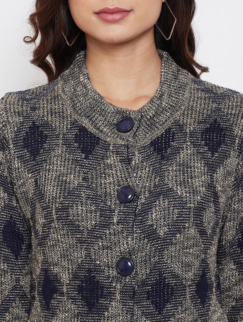 women multi colored wool blend cardigan - 20506904 - Standard Image - 4