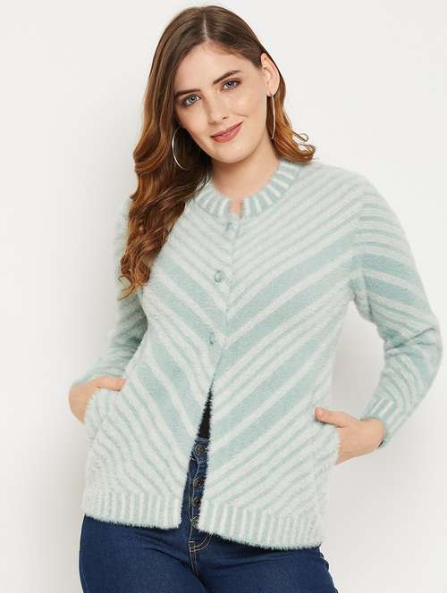 women multi colored wool blend cardigan - 20506906 - Standard Image - 0