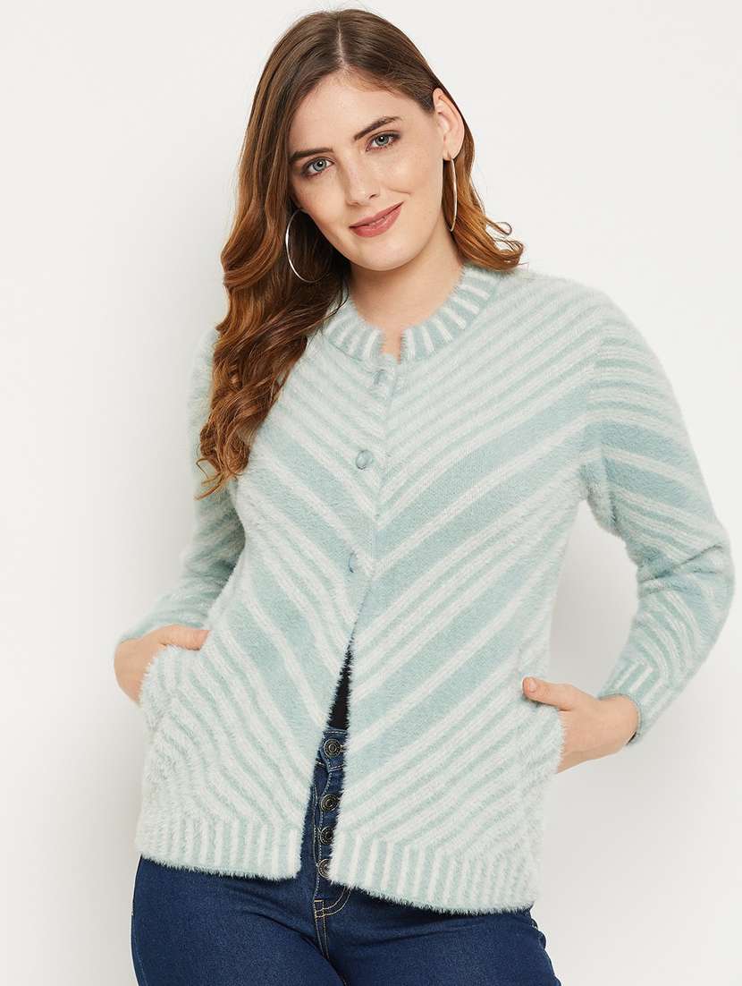 women multi colored wool blend cardigan - 20506906 - Zoom Image - 0