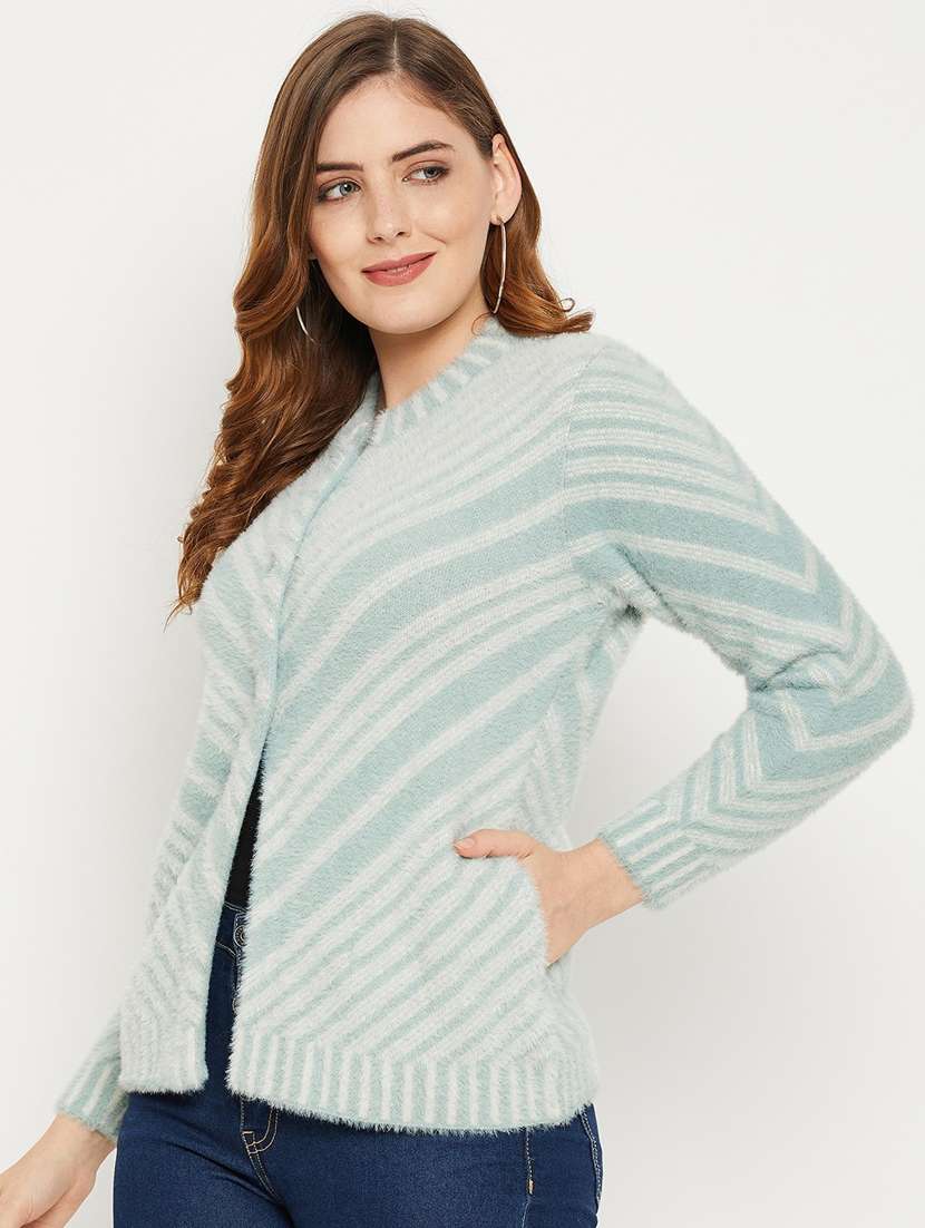 women multi colored wool blend cardigan - 20506906 - Standard Image - 1