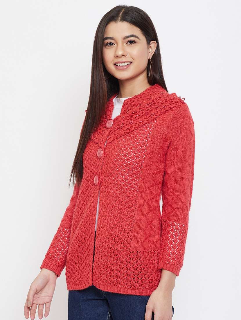 women red wool blend cardigan - 20506984 -  Standard Image - 1