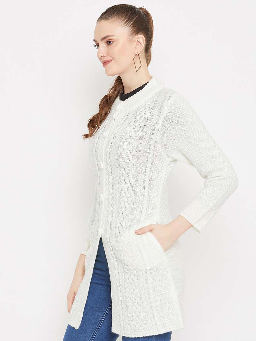 women white wool blend cardigan - 20507041 -  Standard Image - 1
