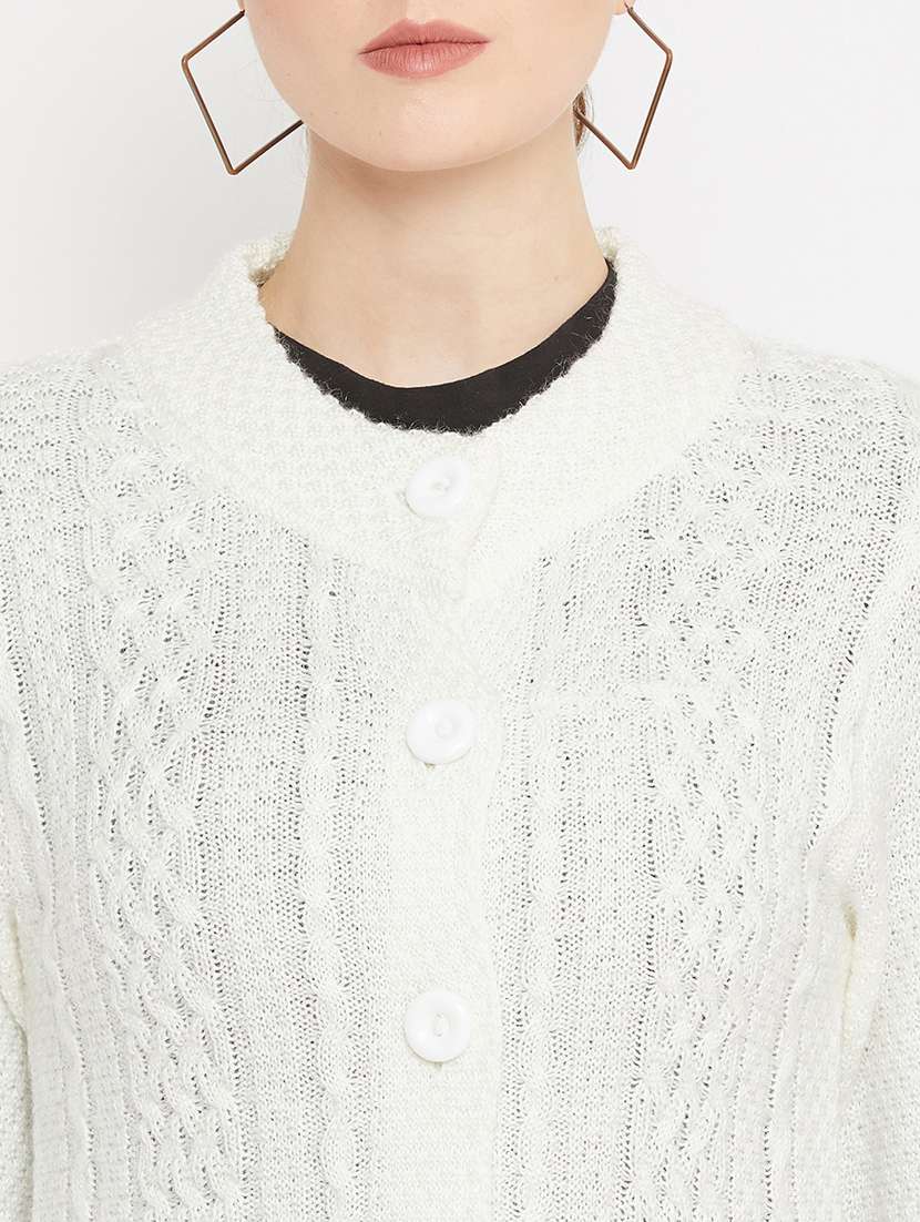 women white wool blend cardigan - 20507041 -  Standard Image - 4