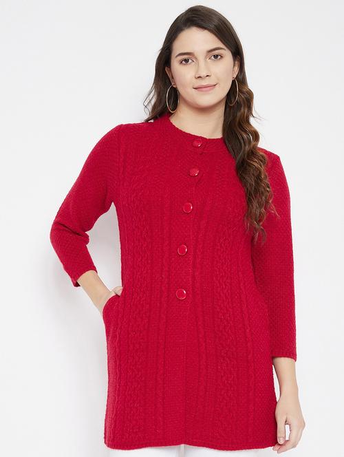 women red wool blend cardigan - 20507042 - Standard Image - 0
