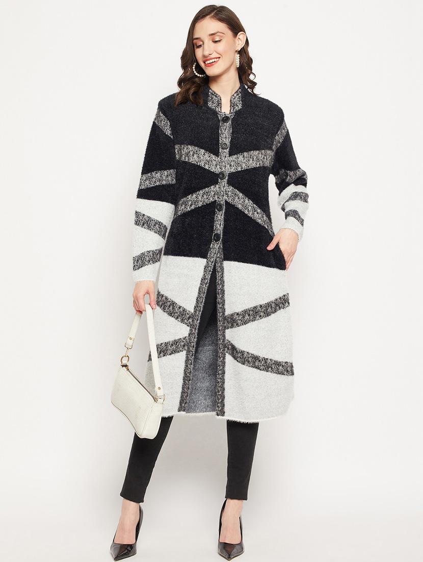 women multi colored striped cardigan - 20507205 - Standard Image - 1