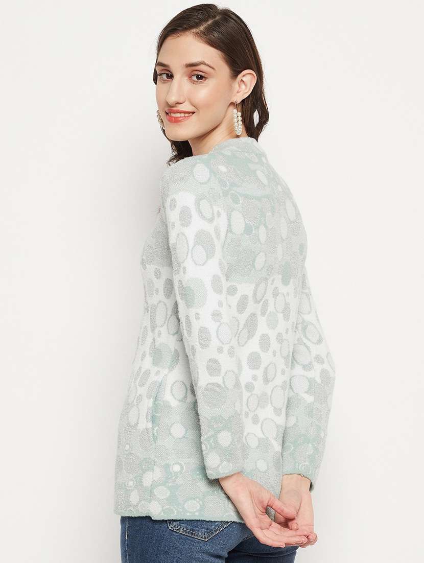 women green wool blend cardigan - 20507206 -  Standard Image - 1