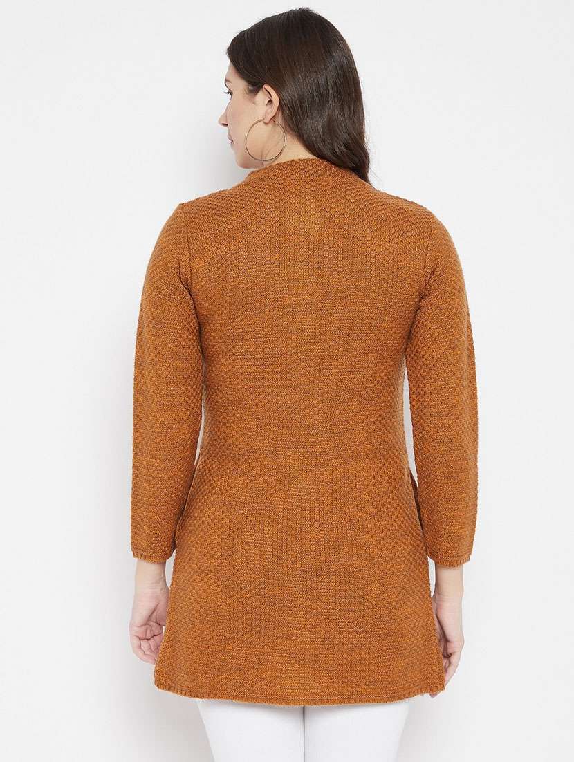 women bronze wool blend cardigan - 20507216 - Standard Image - 1