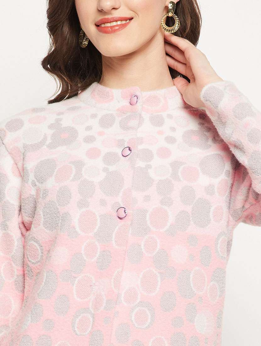 women rosewater wool blend cardigan - 20507224 -  Standard Image - 4