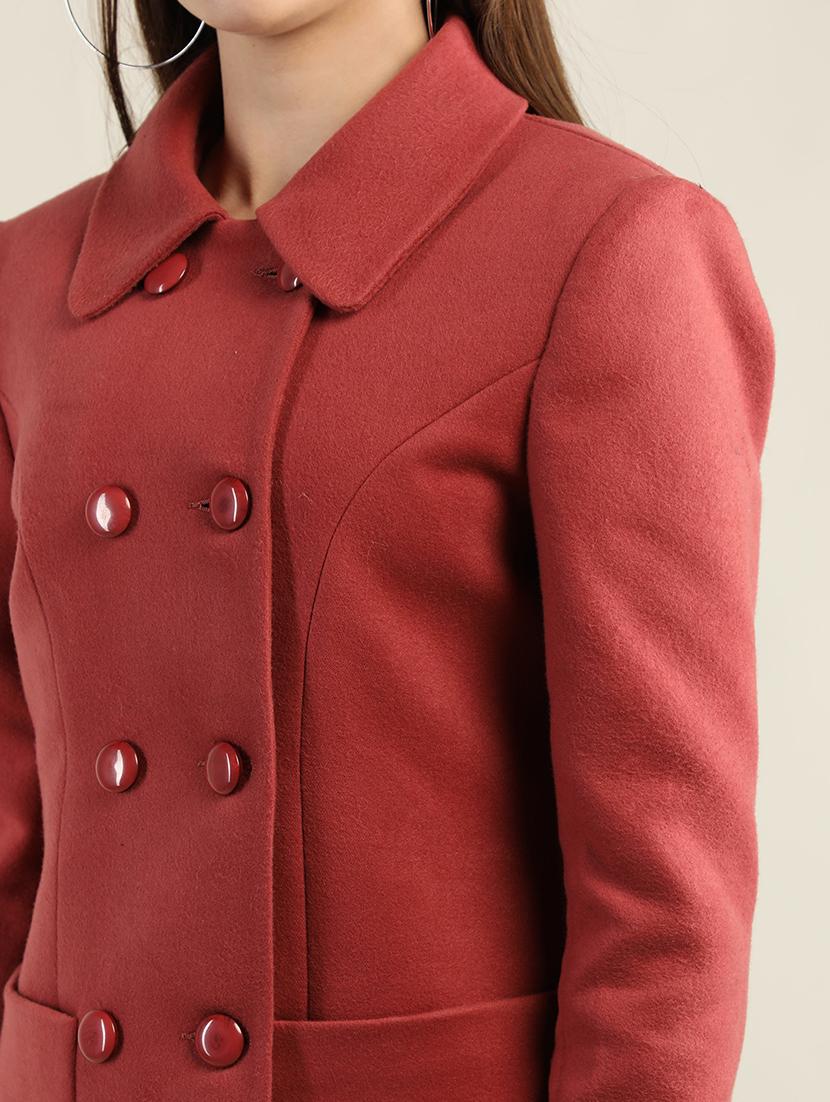 women red tweed pea coat - 20507806 - Standard Image - 4