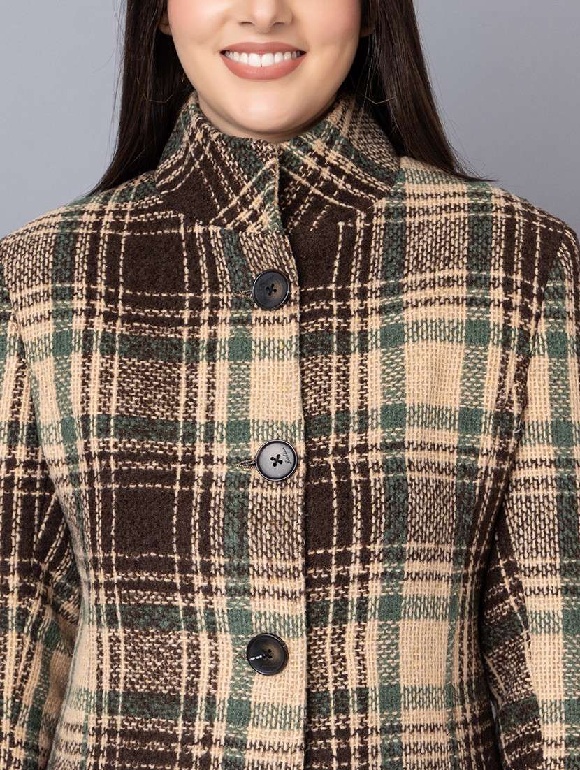women multi colored tweed overcoat - 20507893 - Standard Image - 4