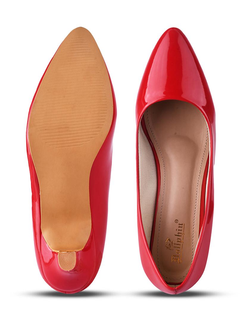 women red slip on kitten heel pump - 20508394 - Standard Image - 4