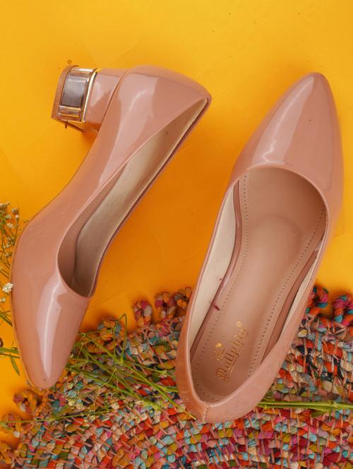 women pink solid slip on pumps - 20508400 - Standard Image - 0