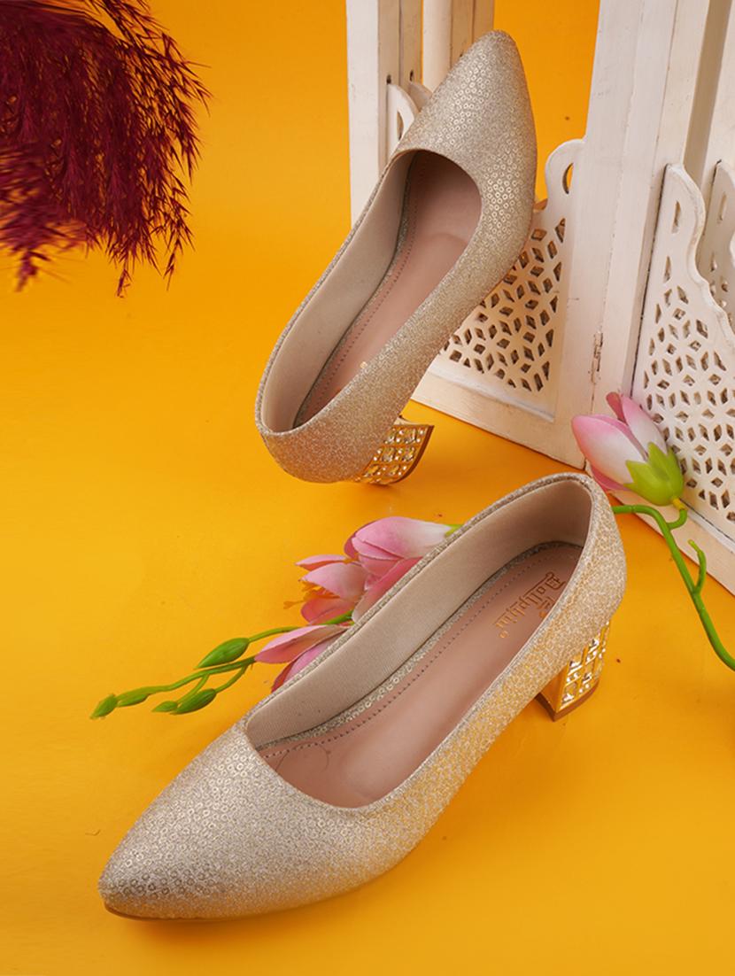 women silver embellished slip on pumps - 20508408 - Zoom Image - 0