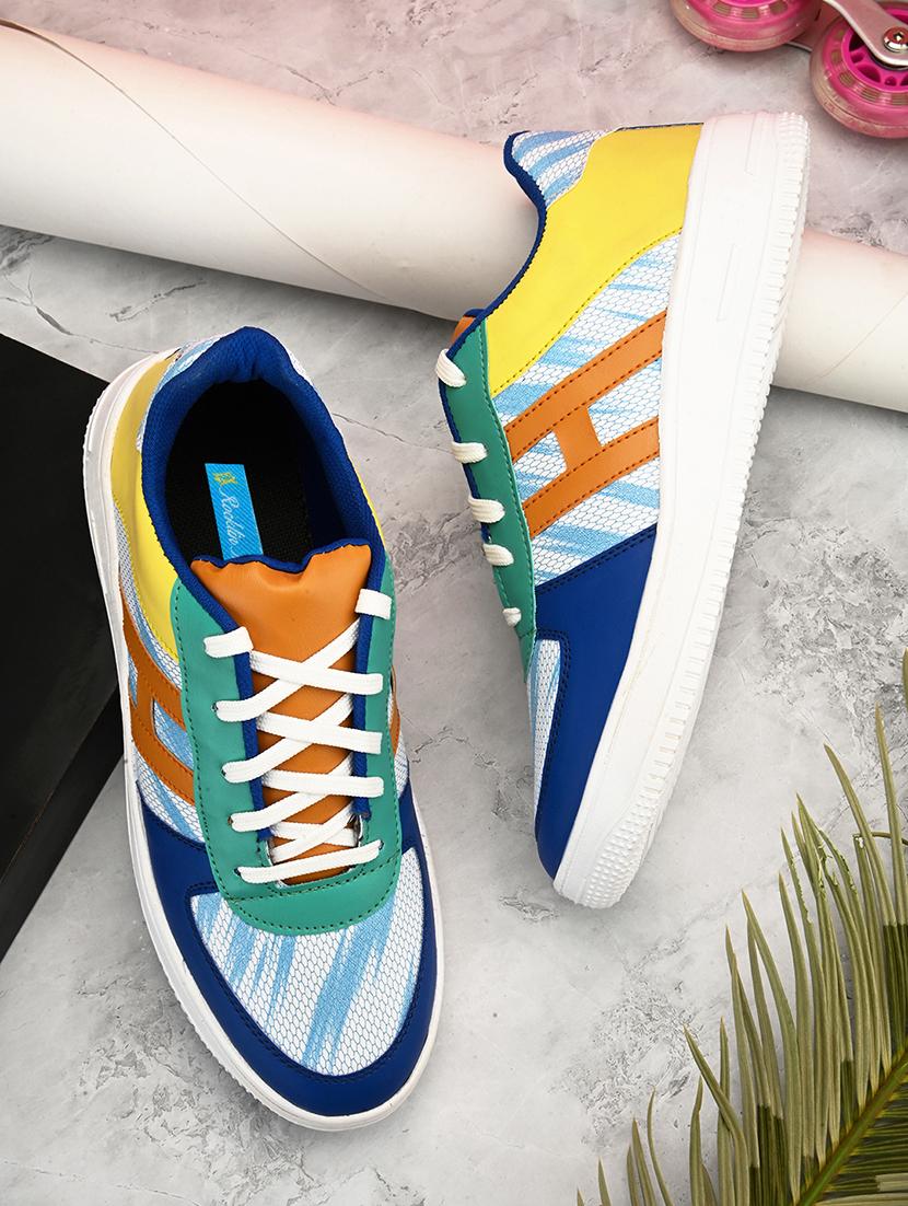 men color block multi colored lace-up sneaker - 20508716 -  Zoom Image - 0