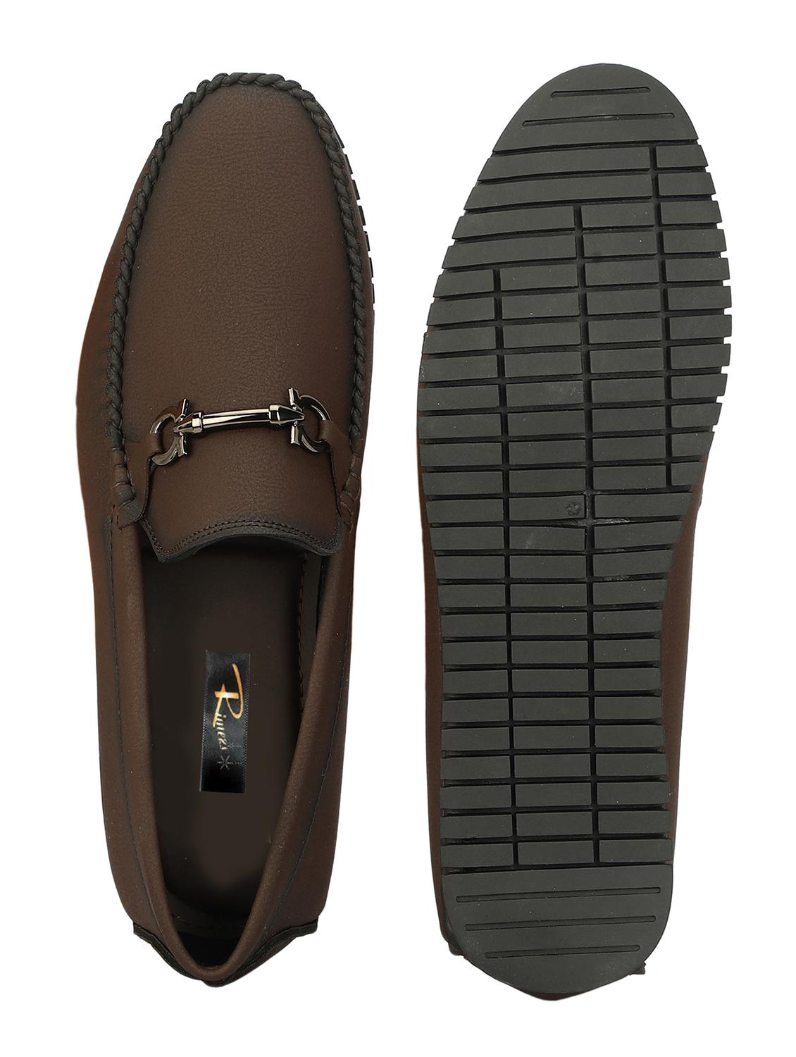 men solid taupe slip on moccasin - 20508727 - Standard Image - 4